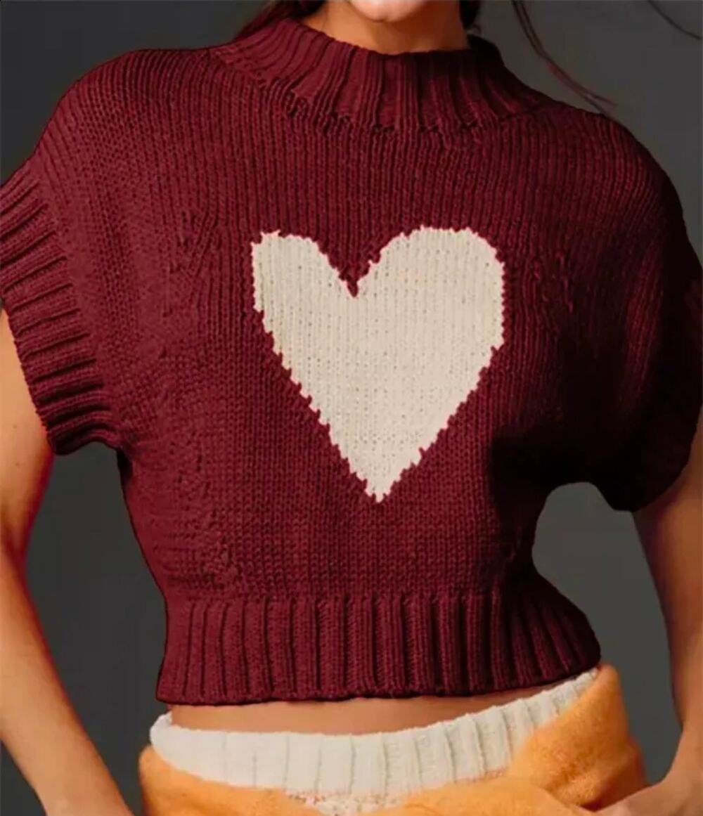 Maeve x Anthropologie The Pippa Mock-Neck Heart Sweater. Size S. Ret. $98